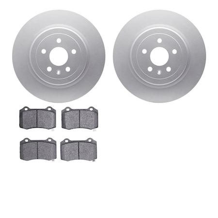 4502-26005, Geospec Rotors With 5000 Advanced Brake Pads,  Silver